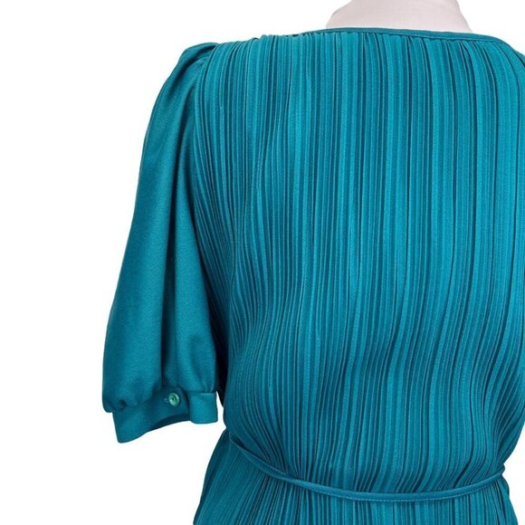 Vintage Jerell Of Texas Accordion Pleated Mid Century Belted Drop Waist - Picture 12 of 13